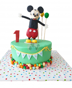 Mickey Mouse eerste verjaardagstaart 8 personen