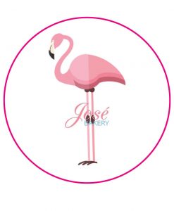 Flamingo eetbare taart print 20 cm